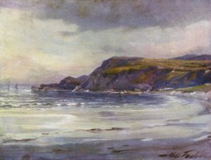 Sommarkväll, Anglesey Coast (färg litho) av Robert (after) Fowler