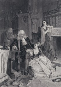 Illustration för The Pirate av Sir Walter Scott (gravyr) av Robert (after) Herdman