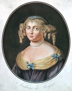 Porträtt av Madame de Sevigne (litho i färg) av Robert (after) Nanteuil