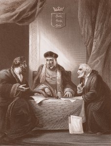 Henry VII med Empson och Dudley, graverad av A.H. Payne (litho)