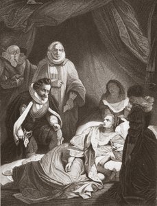Drottning Elizabeths sista timmar (litho)