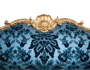 En George III soffa i förgyllt trä av Robert Adam