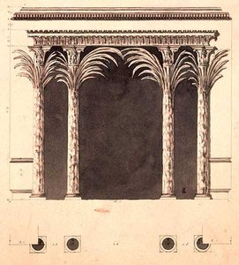 Design för en alkov (penna & bläck och tvätt) av Robert Adam