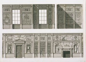 Förhöjning av biblioteket vid Syon House, c.1760-69 av Robert Adam