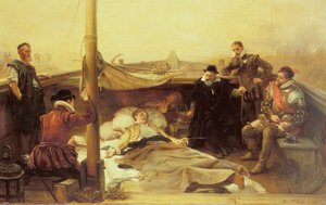 Sir Philip Sidneys sista dagar (1554-86), 1882 av Robert Alexander Hillingford