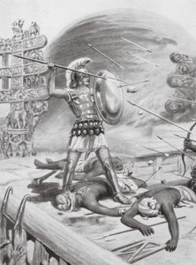 En fot av Alexander den store, 326 f.Kr (litografi) av Robert Ambrose Dudley