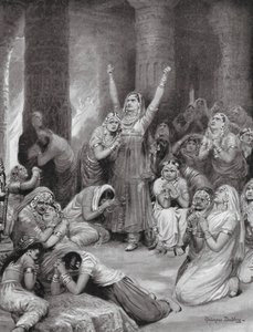 Rajput-ceremonin Jauhar (förintelse) av Robert Ambrose Dudley
