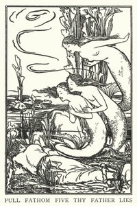 Fullfamna fem din far ljuger (litho) av Robert Anning Bell