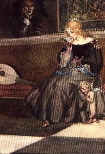 Go, Lovely Rose!, från Palgraves Golden Treasury, publicerad 1907 (färg litho) av Robert Anning Bell
