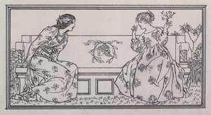 Helena och Hermia av Robert Anning Bell