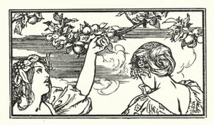Illustration till dikter av John Keats (litho) av Robert Anning Bell