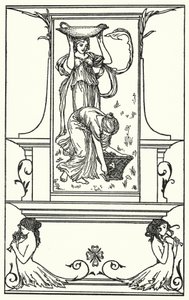 Illustration till dikter av John Keats (litho) av Robert Anning Bell