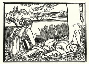 Illustration till dikter av John Keats: Endymion (litho) av Robert Anning Bell