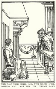Illustration till dikter av John Keats: Isabella or The Pot of Basil (litho) av Robert Anning Bell