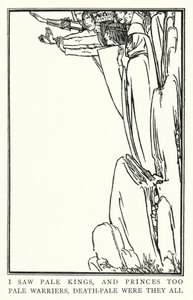 Illustration till dikter av John Keats: La Belle Dame Sans Merci (litho) av Robert Anning Bell