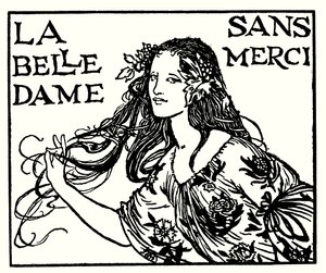 Illustration till dikter av John Keats: La Belle Dame Sans Merci (litho) av Robert Anning Bell
