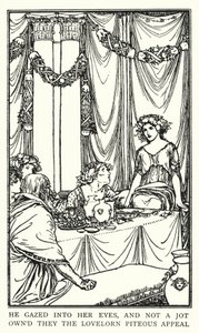 Illustration till dikter av John Keats: Lamia (litho) av Robert Anning Bell