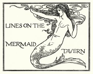 Illustration till dikter av John Keats: Lines on the Mermaid Tavern (litho)