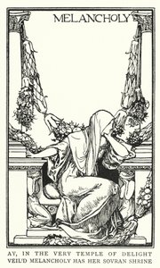 Illustration till dikter av John Keats: Melankoli (litho)
