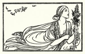 Illustration till dikter av John Keats: Sleep And Poetry (litho)