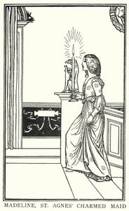 Illustration till dikter av John Keats: The Eve of St Agnes (litho) av Robert Anning Bell