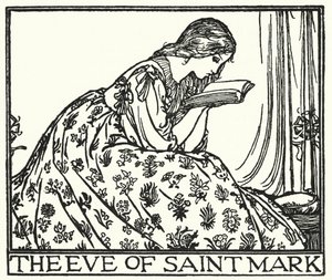 Illustration till dikter av John Keats: The Eve of St Mark (litho) av Robert Anning Bell