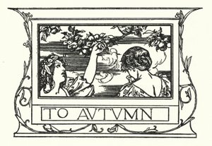 Illustration till dikter av John Keats: To Autumn (litho)