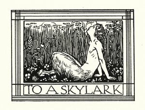 Shelley: Till en sånglärka (lito) av Robert Anning Bell