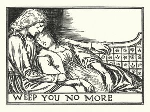 Gråt dig inte mer (litho) av Robert Anning Bell