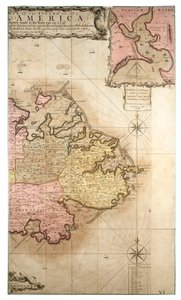 En ny och exakt karta över ön Antigua i Amerika, enligt en uppmätning som gjordes åren 1746-1748, ca 1749 (kolorerad gravyr) av Robert Baker