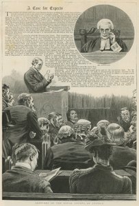 Ett fall för experter: Skisser från Royal Courts of Justice; med en vinjett av Mr Justice Kay av Robert Barnes