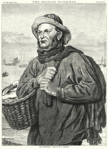 Fiskaren (gravyr) av Robert Barnes
