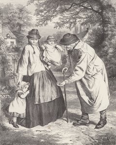 Det blyga barnet (gravyr) av Robert Barnes