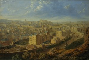 Edinburgh från Calton Hill av Robert Batty