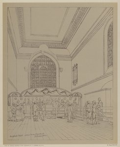 Guildhall Chapel, City of London av Robert Blemell (after) Schnebbelie