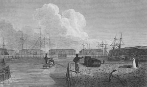 London Docks, Wapping (gravyr)