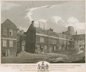 En nordvästlig vy av William Parkers hus, Lord Monteagle av Robert Blemell Schnebbelie
