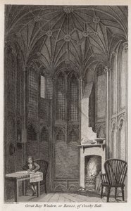 Stort burspråk, eller fördjupning, i Crosby Hall