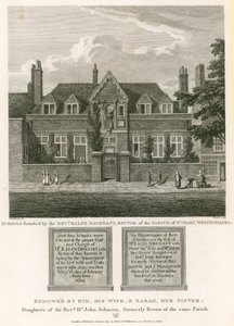 Skolor grundade av pastor Ralph Davenant, rektor för Parish of St Mary, Whitechapel av Robert Blemell Schnebbelie