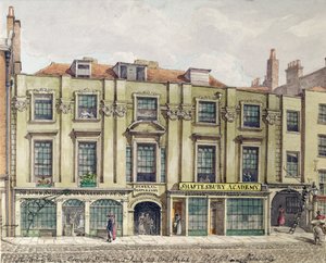 Shaftesbury House, Aldersgate Street, London, 1819 (wc-skiss)