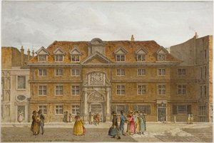 Utsikt över Blackwell Hall på King Street, City of London, 1819.