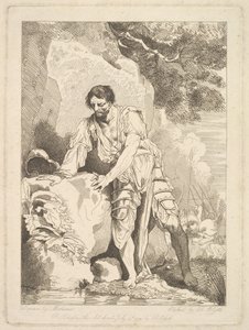 Avgår sårad från strid den 19 juli 1779. av Robert Blyth