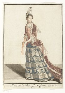 Porträtt av Marie Anne de Bourbon Madame the Dowager Princess of Conty (titel på objekt) av Robert Bonnart (possibly)