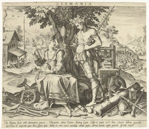 Tyskland Germania (titel på objekt) Allegorier över europeiska länder (serietitel) av Robert Bossart