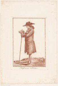 Eenzame overpeinzingen Hälsande reflektioner (titel på objekt) Figurstudies (serietitel) Imaginationsövningar av olika karaktärer och mänskliga former ((...)) Svit 1 (serietitel) av Robert Brichet