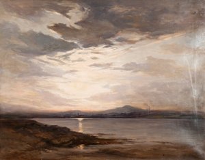 Looking Towards Dundee, Sunset (olja på duk) av Robert Buchan Nisbet