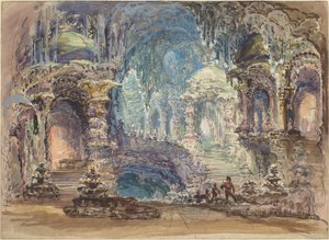 Fantastiska paviljonger i en grotta