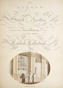 Ms. New Coll 380, f9r. Antikviteterna från Cathedral Church of Saint Mary, Carlisle, ritade av Robert Carlile, 1795 (penna och bläck och wc på papper)