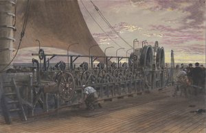 Utbetalningsmaskineriet i aktern i Great Eastern, 1865.