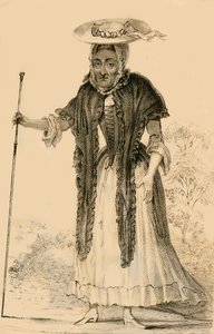 Jane Lewson, Anmärkningsvärd för sin ålder och egenheter, 1821. av Robert Cooper